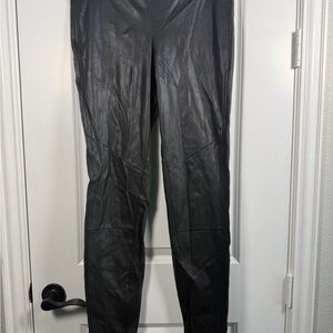 Laundry By Shelli Segal Black Leather Look Pants